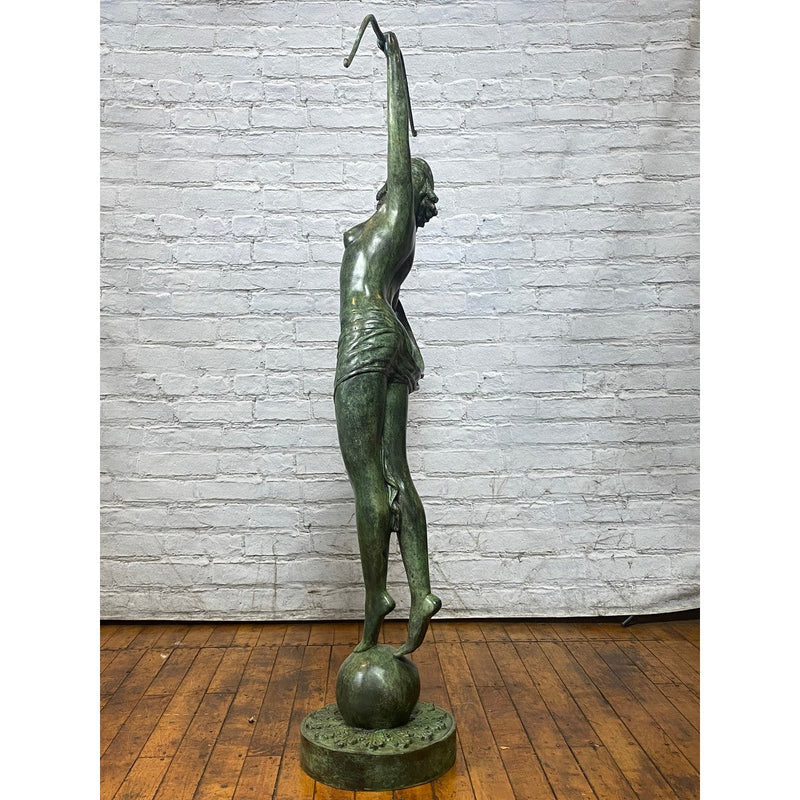 Greco-Roman Bronze Statue of Goddess Diana the Hunter-RG1249-10. Asian & Chinese Furniture, Art, Antiques, Vintage Home Décor for sale at FEA Home