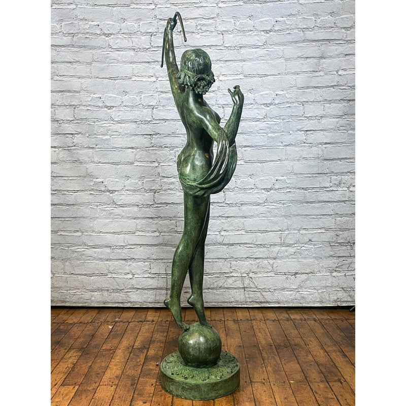 Greco-Roman Bronze Statue of Goddess Diana the Hunter-RG1249-12. Asian & Chinese Furniture, Art, Antiques, Vintage Home Décor for sale at FEA Home