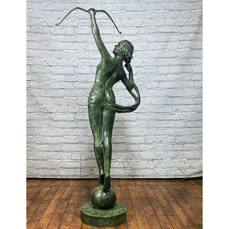 Greco-Roman Bronze Statue of Goddess Diana the Hunter-RG1249-13. Asian & Chinese Furniture, Art, Antiques, Vintage Home Décor for sale at FEA Home