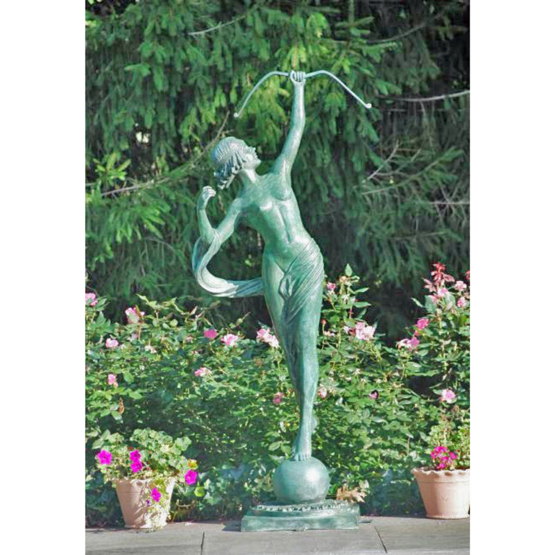 Greco-Roman Bronze Statue of Goddess Diana the Hunter-RG1249-3. Asian & Chinese Furniture, Art, Antiques, Vintage Home Décor for sale at FEA Home