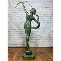 Greco-Roman Bronze Statue of Goddess Diana the Hunter