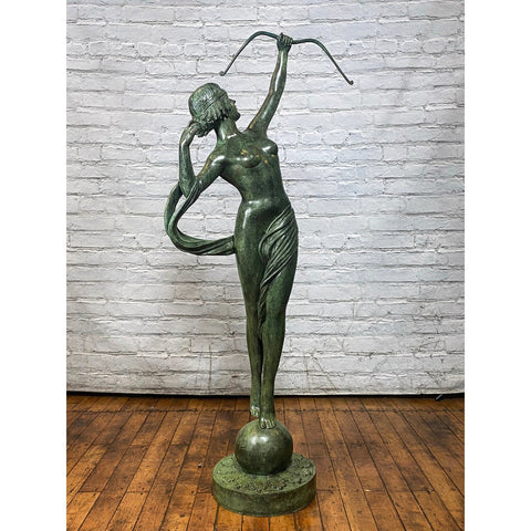 Greco-Roman Bronze Statue of Goddess Diana the Hunter-RG1249-8. Asian & Chinese Furniture, Art, Antiques, Vintage Home Décor for sale at FEA Home