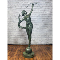 Greco-Roman Bronze Statue of Goddess Diana the Hunter