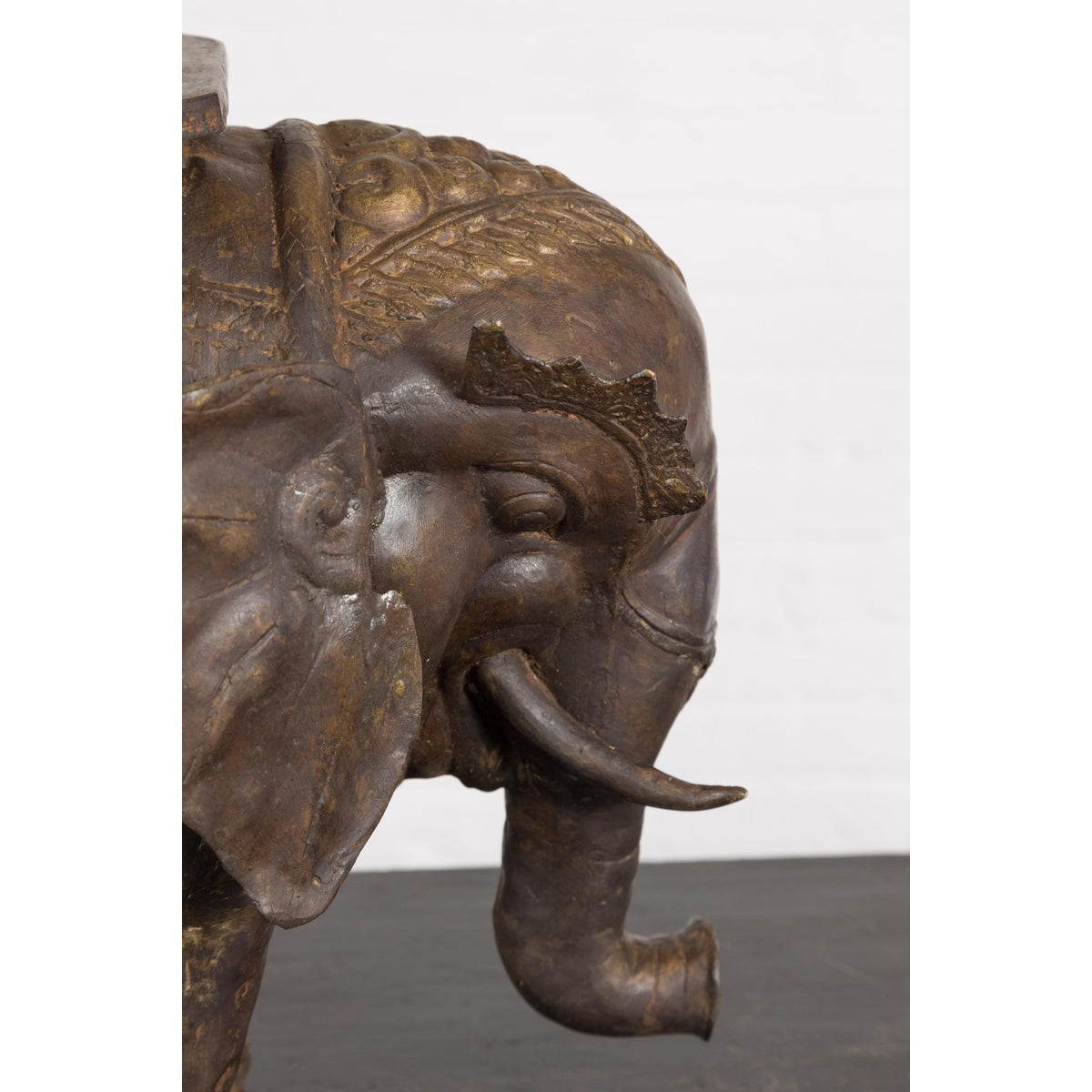 Vintage Copper Elephant Stand-9. Asian &amp; Chinese Furniture, Art, Antiques, Vintage Home Décor for sale at FEA Home