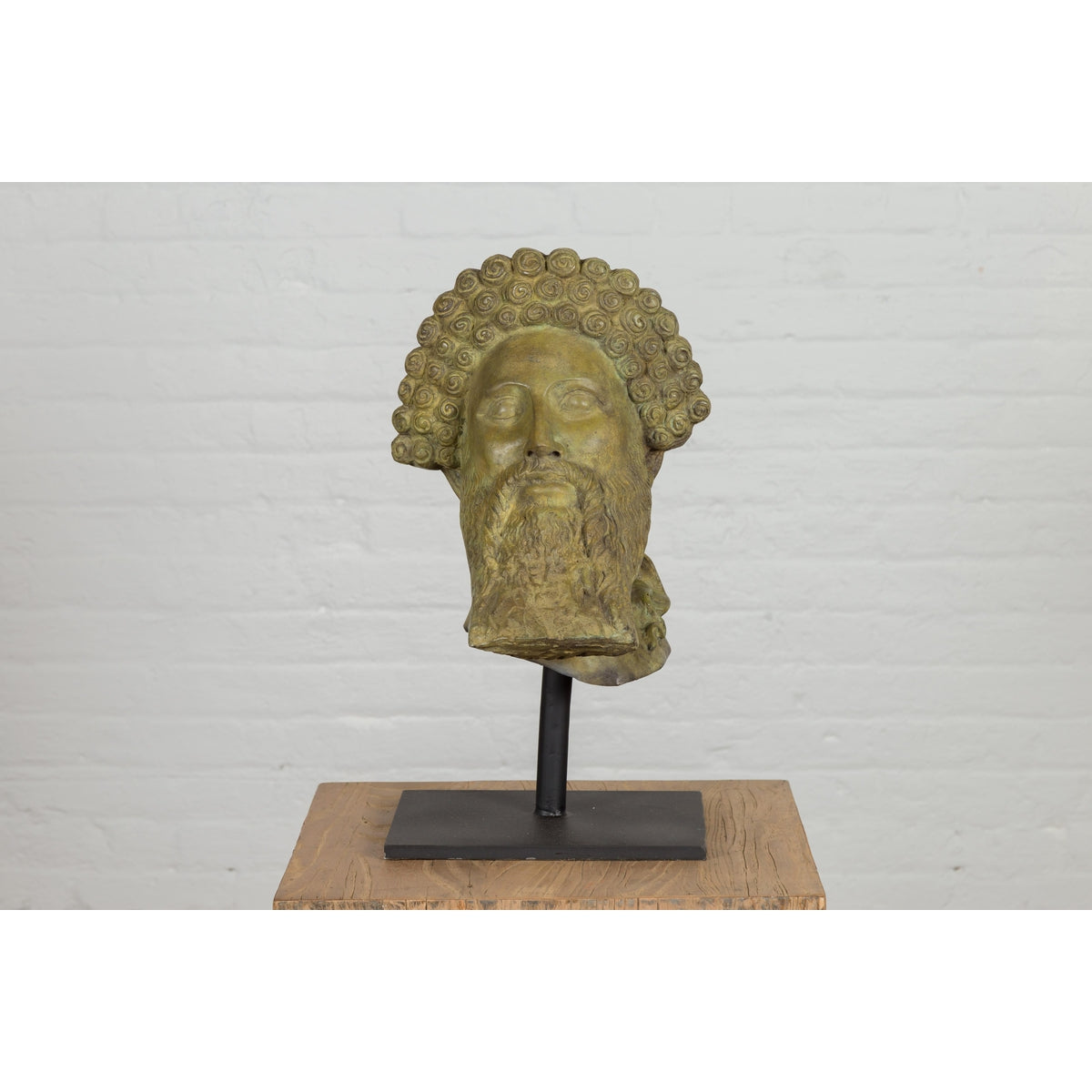 Bronze Hermes Bust Sculpture-2. Asian & Chinese Furniture, Art, Antiques, Vintage Home Décor for sale at FEA Home