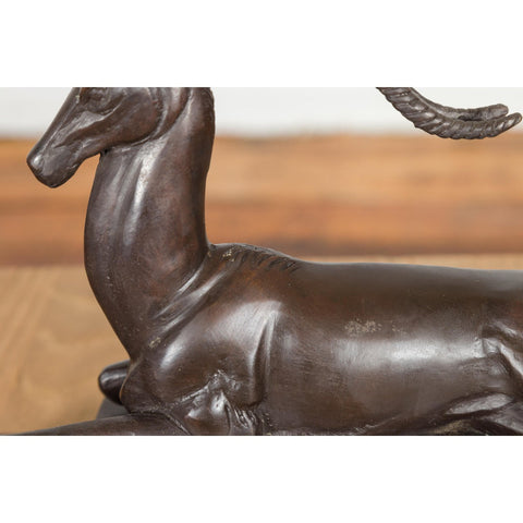 Art Deco Style Bronze Gazelle on Stepped Base after Pierre Le Faguays-RG2138-10. Asian & Chinese Furniture, Art, Antiques, Vintage Home Décor for sale at FEA Home