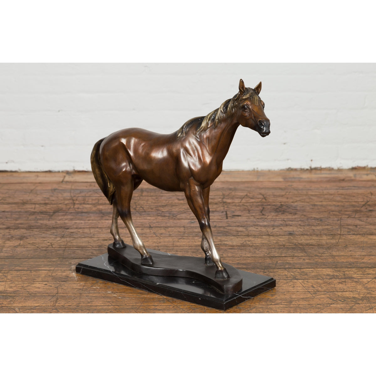 Contemporary Bronze Horse Tabletop Sculpture-16. Asian &amp; Chinese Furniture, Art, Antiques, Vintage Home Décor for sale at FEA Home