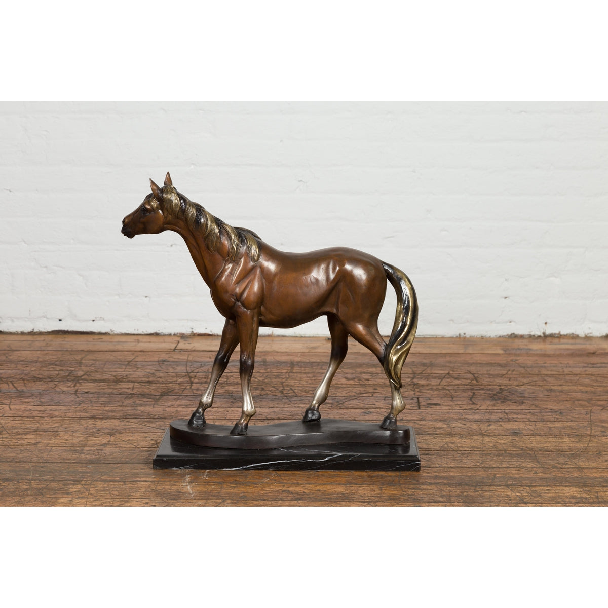 Contemporary Bronze Horse Tabletop Sculpture-20. Asian &amp; Chinese Furniture, Art, Antiques, Vintage Home Décor for sale at FEA Home