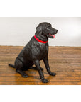 Life-size Bronze Dog Statue of a Pet Labrador-12. Asian & Chinese Furniture, Art, Antiques, Vintage Home Décor for sale at FEA Home