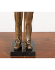 Man Wearing Top Hat Bronze Tabletop Statuette with Gold and Verdigris Patina-10. Asian & Chinese Furniture, Art, Antiques, Vintage Home Décor for sale at FEA Home