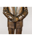 Man Wearing Top Hat Bronze Tabletop Statuette with Gold and Verdigris Patina-11. Asian & Chinese Furniture, Art, Antiques, Vintage Home Décor for sale at FEA Home