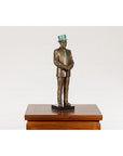 Man Wearing Top Hat Bronze Tabletop Statuette with Gold and Verdigris Patina-12. Asian & Chinese Furniture, Art, Antiques, Vintage Home Décor for sale at FEA Home