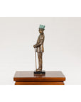 Man Wearing Top Hat Bronze Tabletop Statuette with Gold and Verdigris Patina-16. Asian & Chinese Furniture, Art, Antiques, Vintage Home Décor for sale at FEA Home