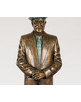 Man Wearing Top Hat Bronze Tabletop Statuette with Gold and Verdigris Patina-8. Asian & Chinese Furniture, Art, Antiques, Vintage Home Décor for sale at FEA Home