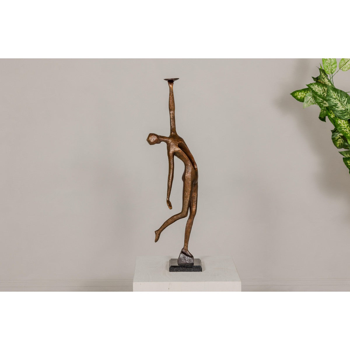 Bronze Tabletop Statuette Depicting an Abstract Inspired Woman on Marble Base-2. Asian & Chinese Furniture, Art, Antiques, Vintage Home Décor for sale at FEA Home