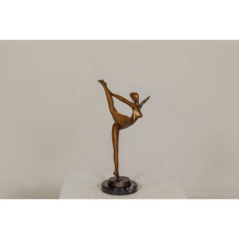 Contemporary Bronze Tabletop Abstract Ballerina Statue-RG2153-10. Asian & Chinese Furniture, Art, Antiques, Vintage Home Décor for sale at FEA Home