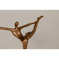 Contemporary Bronze Tabletop Abstract Ballerina Statue