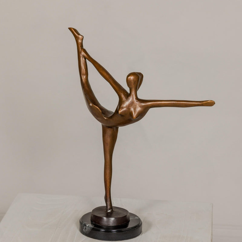 Contemporary Bronze Tabletop Abstract Ballerina Statue-RG2153-15. Asian & Chinese Furniture, Art, Antiques, Vintage Home Décor for sale at FEA Home
