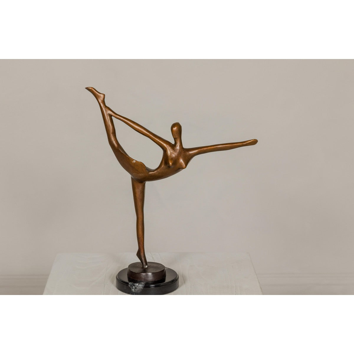 Contemporary Bronze Tabletop Abstract Ballerina Statue-2. Asian & Chinese Furniture, Art, Antiques, Vintage Home Décor for sale at FEA Home