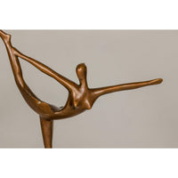 Contemporary Bronze Tabletop Abstract Ballerina Statue