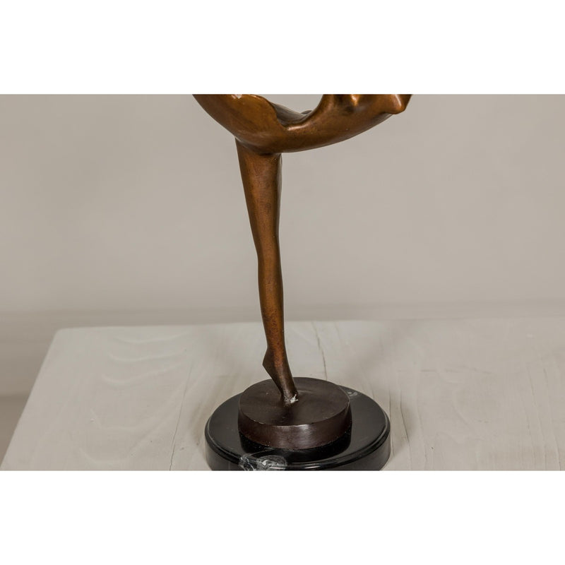 Contemporary Bronze Tabletop Abstract Ballerina Statue-RG2153-7. Asian & Chinese Furniture, Art, Antiques, Vintage Home Décor for sale at FEA Home