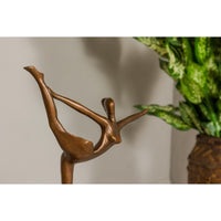 Contemporary Bronze Tabletop Abstract Ballerina Statue