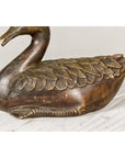 Bronze Tabletop Vintage Duck Statuette, Lost Wax with Fine Details-4. Asian & Chinese Furniture, Art, Antiques, Vintage Home Décor for sale at FEA Home