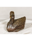 Bronze Tabletop Vintage Duck Statuette, Lost Wax with Fine Details-5. Asian & Chinese Furniture, Art, Antiques, Vintage Home Décor for sale at FEA Home