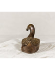 Bronze Tabletop Vintage Duck Statuette, Lost Wax with Fine Details-8. Asian & Chinese Furniture, Art, Antiques, Vintage Home Décor for sale at FEA Home