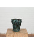 Bronze Indoor/Outdoor Planter with Horse Relief-10. Asian & Chinese Furniture, Art, Antiques, Vintage Home Décor for sale at FEA Home
