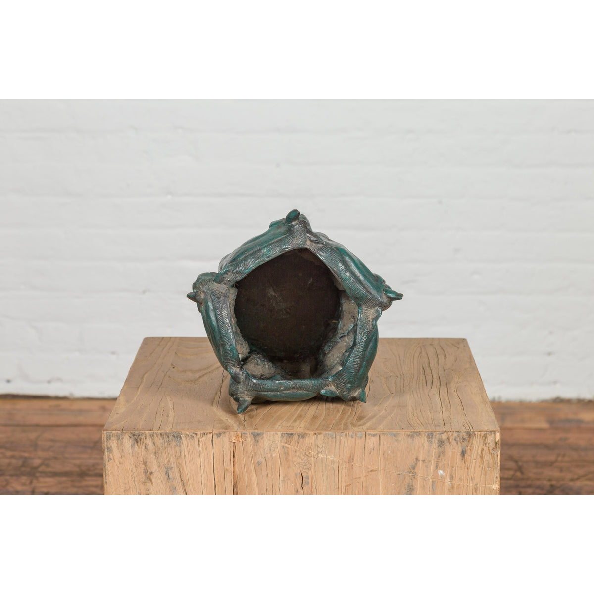 Bronze Indoor/Outdoor Planter with Horse Relief-14. Asian &amp; Chinese Furniture, Art, Antiques, Vintage Home Décor for sale at FEA Home