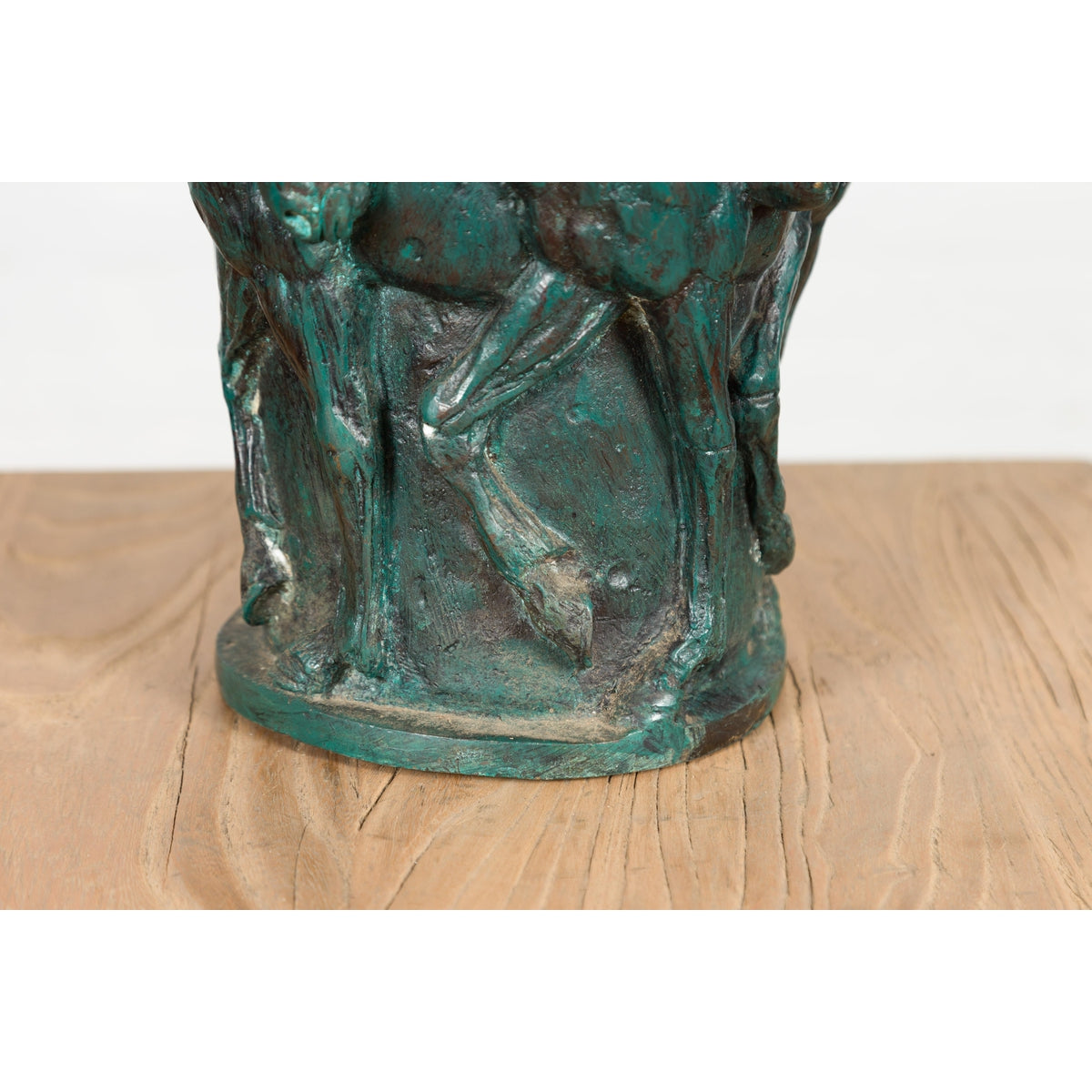 Bronze Indoor/Outdoor Planter with Horse Relief-7. Asian &amp; Chinese Furniture, Art, Antiques, Vintage Home Décor for sale at FEA Home