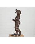Classical Bronze Tabletop Statue of a Putto Holding a Frog-12. Asian & Chinese Furniture, Art, Antiques, Vintage Home Décor for sale at FEA Home