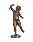 Classical Bronze Tabletop Statue of a Putto Holding a Frog-17. Asian & Chinese Furniture, Art, Antiques, Vintage Home Décor for sale at FEA Home