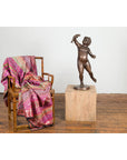 Classical Bronze Tabletop Statue of a Putto Holding a Frog-2. Asian & Chinese Furniture, Art, Antiques, Vintage Home Décor for sale at FEA Home