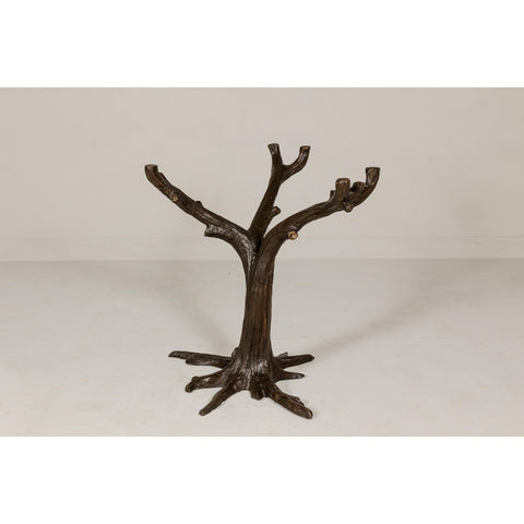 Bronze Tree Table Base with Rich Dark Brown Patina, Glass Top not Included-RG928-10. Asian & Chinese Furniture, Art, Antiques, Vintage Home Décor for sale at FEA Home