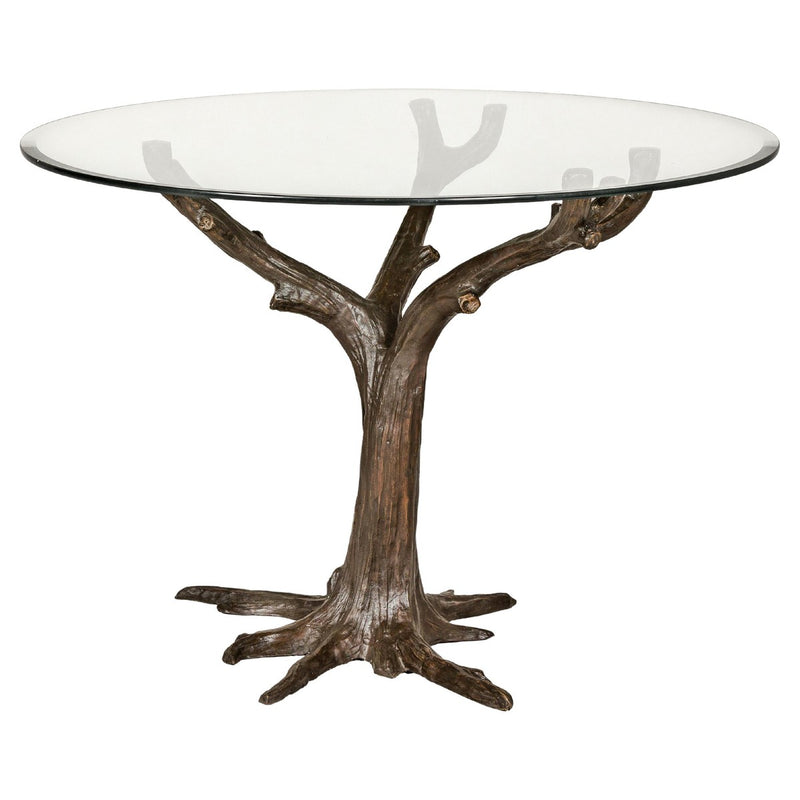 Bronze Tree Table Base with Rich Dark Brown Patina, Glass Top not Included-RG928-1. Asian & Chinese Furniture, Art, Antiques, Vintage Home Décor for sale at FEA Home