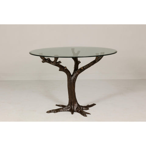 Bronze Tree Table Base with Rich Dark Brown Patina, Glass Top not Included-RG928-3. Asian & Chinese Furniture, Art, Antiques, Vintage Home Décor for sale at FEA Home