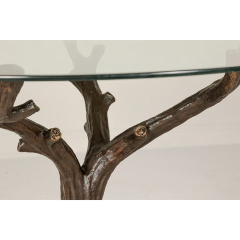 Bronze Tree Table Base with Rich Dark Brown Patina, Glass Top not Included-RG928-6. Asian & Chinese Furniture, Art, Antiques, Vintage Home Décor for sale at FEA Home