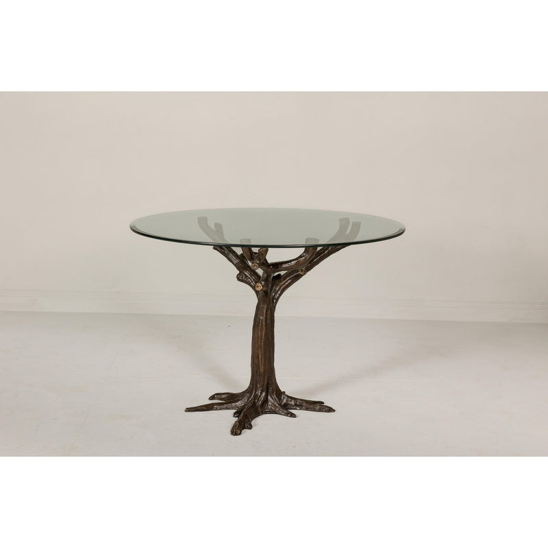 Bronze Tree Table Base with Rich Dark Brown Patina, Glass Top not Included-RG928-7. Asian & Chinese Furniture, Art, Antiques, Vintage Home Décor for sale at FEA Home