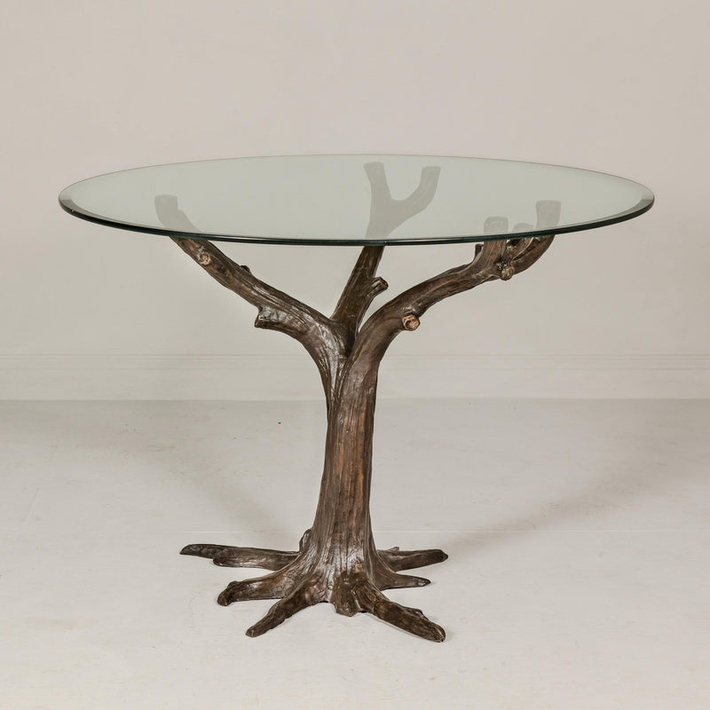 Bronze Tree Table Base with Rich Dark Brown Patina, Glass Top not Included-RG928-8. Asian & Chinese Furniture, Art, Antiques, Vintage Home Décor for sale at FEA Home