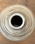 Round Beige & Charcoal Sandstone Dunes Ceramic Vase, SKU , image 7