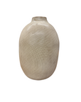 Round Brown & White Small Checkered Patterned Ceramic Vase, SKU , image 1