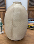 Round Brown & White Small Checkered Patterned Ceramic Vase, SKU , image 4