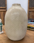 Round Brown & White Small Checkered Patterned Ceramic Vase, SKU , image 5