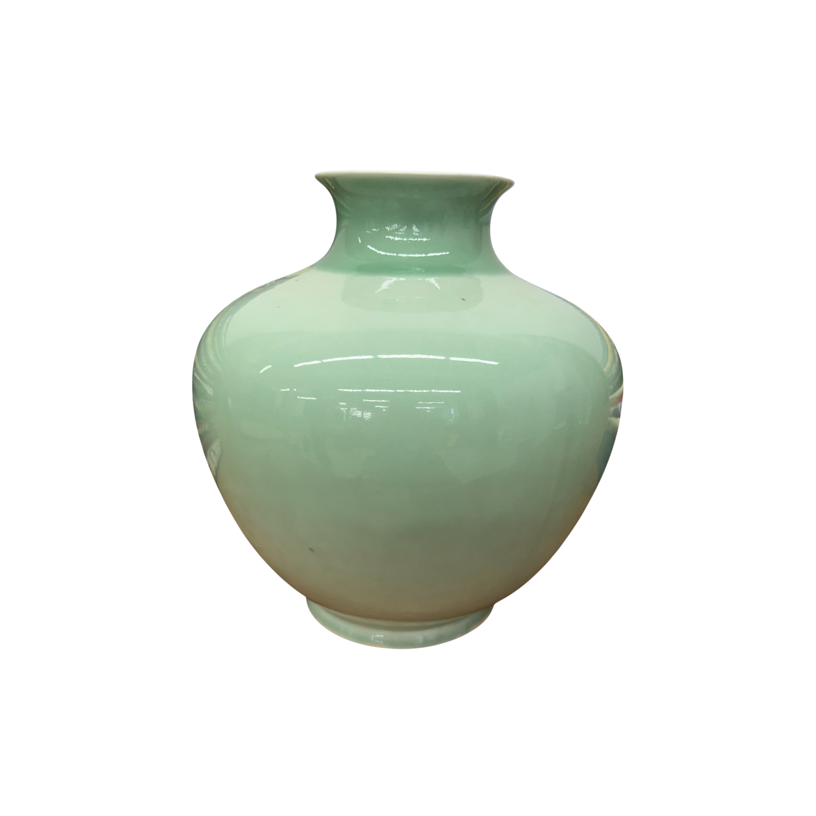Round Light Mint Green Ceramic Vase, SKU , image 1