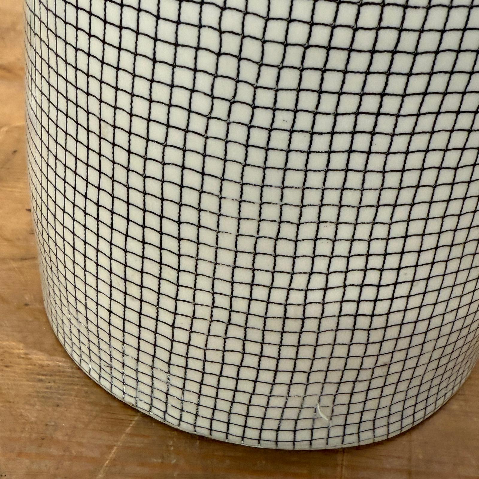 Rounded Black &amp; White Small Checkered Patterned Ceramic Vase, SKU , image 8