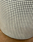 Rounded Black & White Small Checkered Patterned Ceramic Vase, SKU , image 8