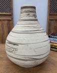 Rounded Brown & Stone Cream Swirled Ceramic Lamp Base, SKU , image 3