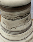 Rounded Brown & Stone Cream Swirled Ceramic Lamp Base, SKU , image 7